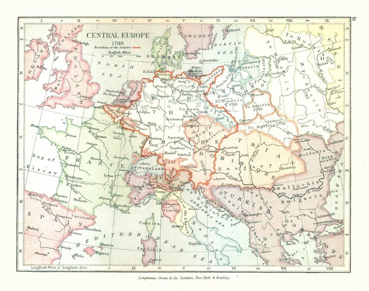 Picture of CENTRAL EUROPE 1789 - GARDINER 1902