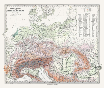 Picture of CENTRAL EUROPE ELEVATIONS- STIELER 1885