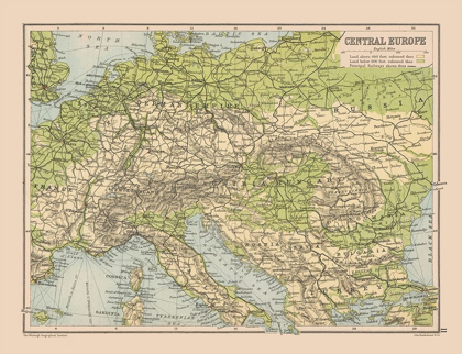 Picture of CENTRAL EUROPE - BARTHOLOMEW 1892