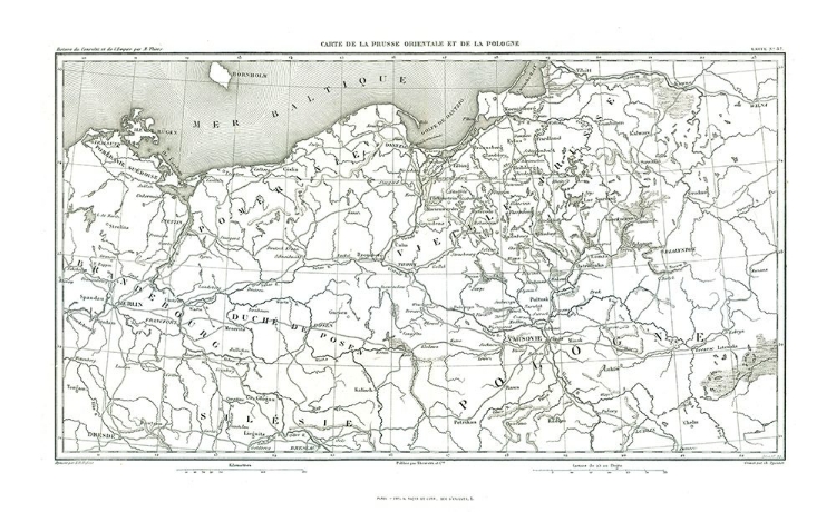 Picture of EUROPE EAST PRUSSIA POLAND - THIERS 1866