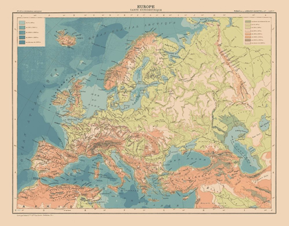 Picture of HYPSOMETRIC EUROPE - SCHRADER 1908