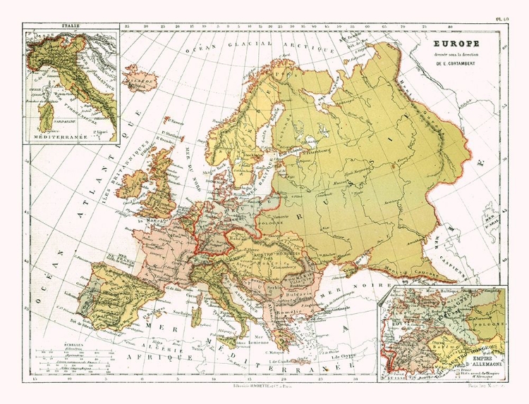 Picture of POLITICAL EUROPE - CORTAMBERT 1880