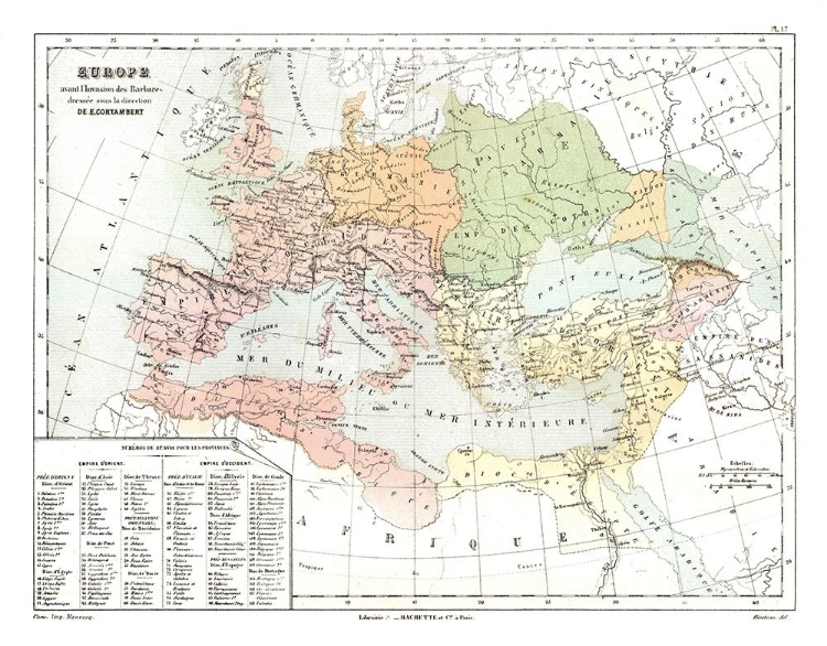 Picture of EUROPE BARBARIAN INVASIONS II - CORTAMBERT 1880