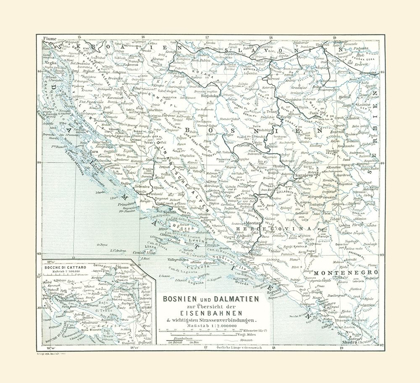 Picture of EUROPE BOSNIA DALMATIA - BAEDEKER 1896