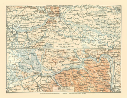 Picture of EUROPE DANUBE RIVER AUSTRIA HUNGARY - BAEDEKER