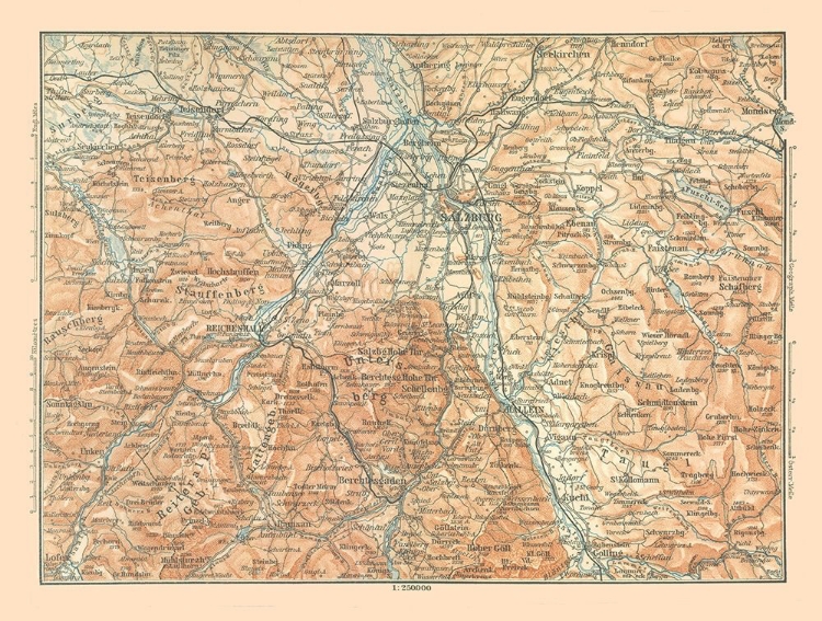 Picture of EUROPE MOUNTAINS AUSTRIA GERMANY - BAEDEKER 1896