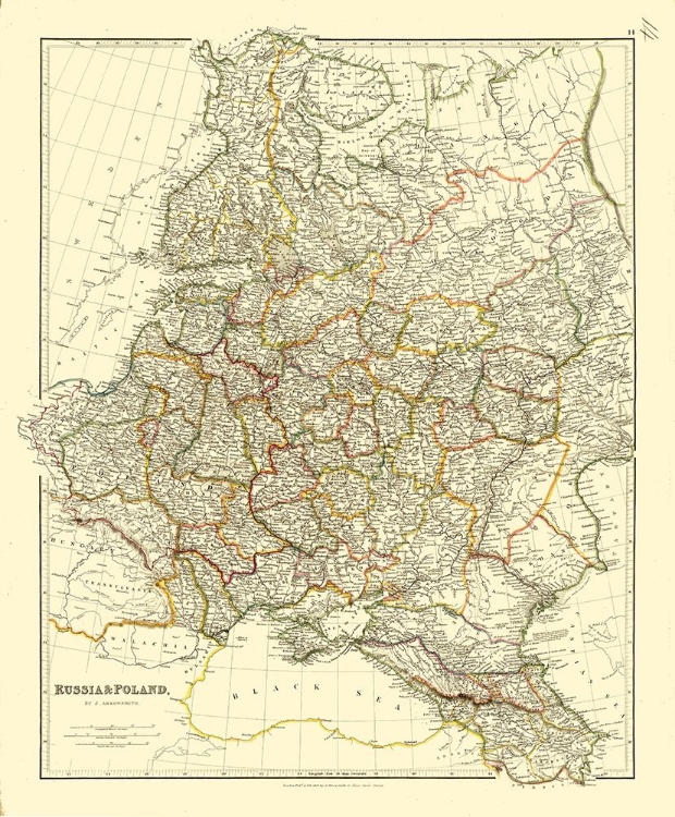 Picture of EUROPE RUSSIA POLAND - ARROWSMITH 1832