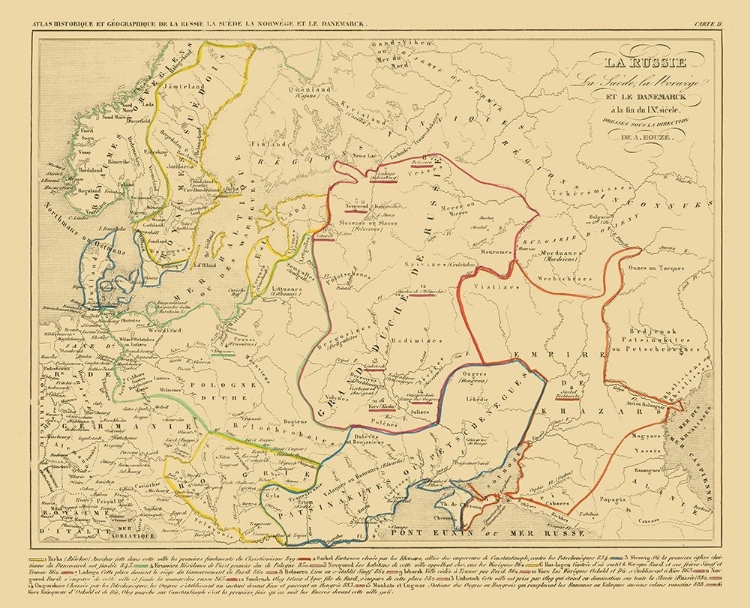 Picture of EUROPE RUSSIA SCANDINAVIA END OF 9TH CENTURY