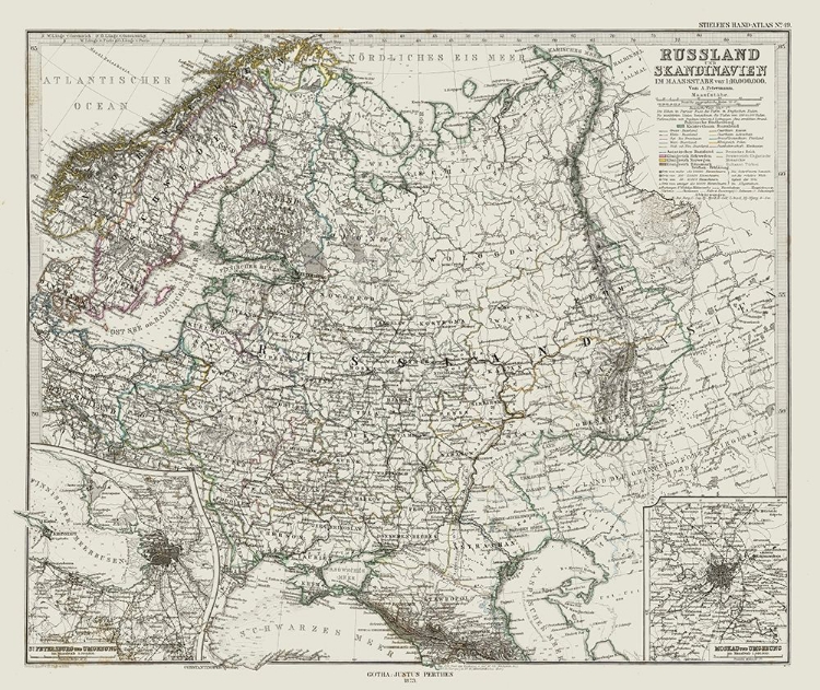 Picture of EUROPE WESTERN RUSSIAN SCANDINAVIA - PERTHES 1873