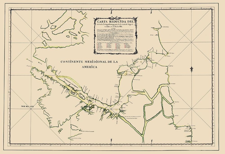 Picture of SOUTHERN TIP OF SOUTH AMERICA - CORDOVA 1786