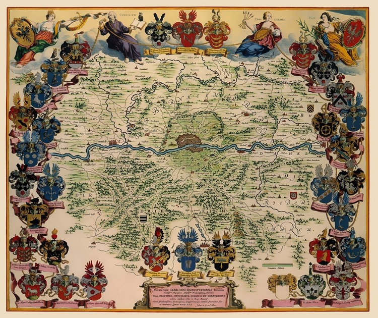 Picture of FRANKFURT GERMANY - BLAEU 1638