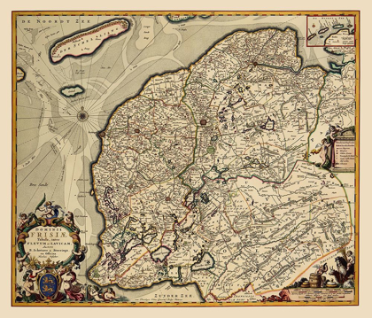 Picture of FRIESLAND PROVINCE NETHERLANDS - VISSCHER 1680