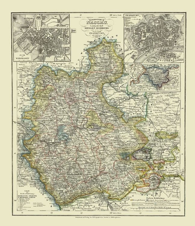 Picture of FRANKFURT WIESBADEN GERMANY - GRASSL 1851