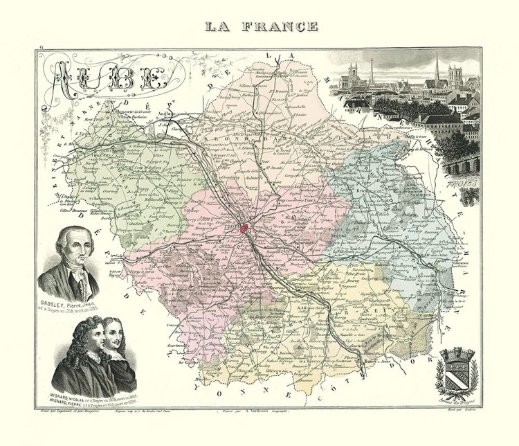 Picture of AUBE REGION FRANCE - MIGEON 1869