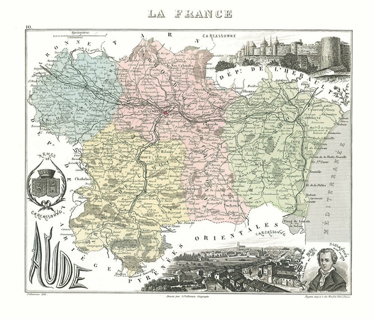 Picture of AUDE REGION FRANCE - MIGEON 1869