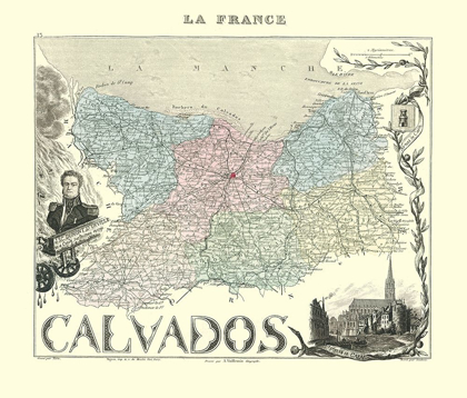 Picture of CALVADOS REGION FRANCE - MIGEON 1869