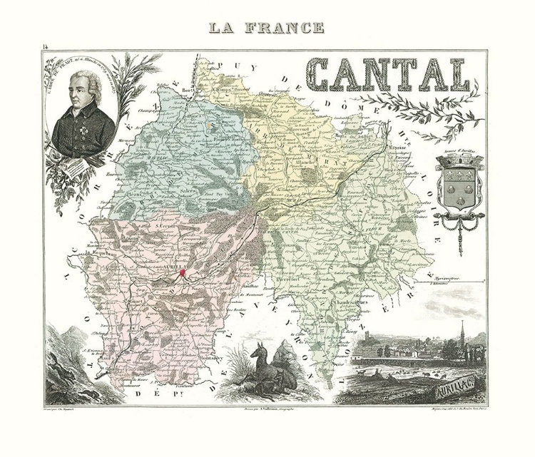 Picture of CANTAL REGION FRANCE - MIGEON 1869