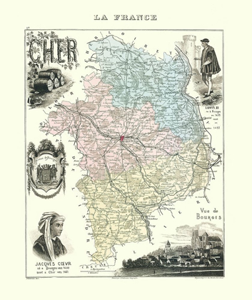 Picture of CHER REGION FRANCE - MIGEON 1869