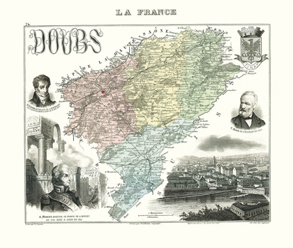 Picture of DOUBS REGION FRANCE - MIGEON 1869