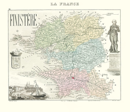 Picture of FINISTERE REGION FRANCE - MIGEON 1869