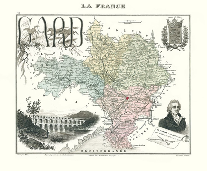 Picture of GARD REGION FRANCE - MIGEON 1869