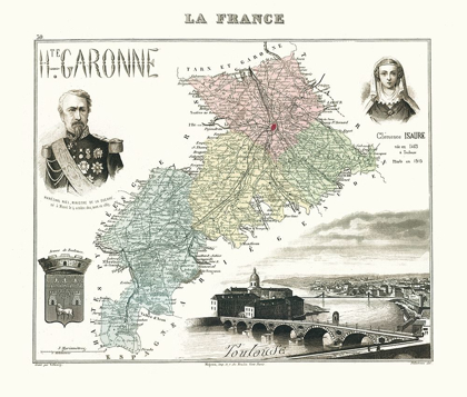 Picture of HAUTE GARONNE REGION FRANCE - MIGEON 1869