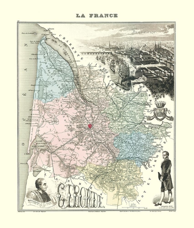 Picture of GIRONIDE REGION FRANCE - MIGEON 1869