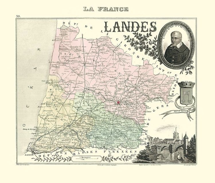 Picture of LANDES REGION FRANCE - MIGEON 1869