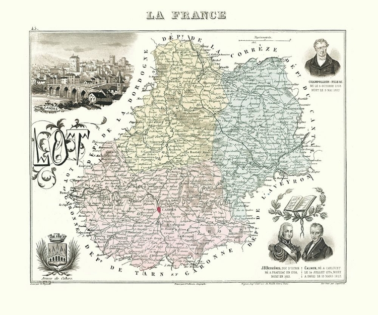 Picture of LOT REGION FRANCE - MIGEON 1869