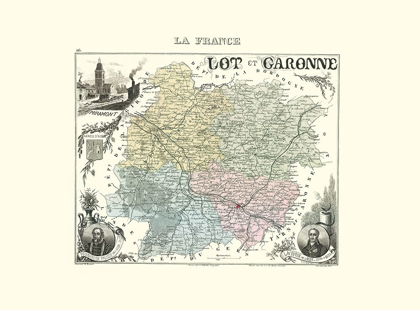 Picture of LOT ET GARONNE REGION FRANCE - MIGEON 1869