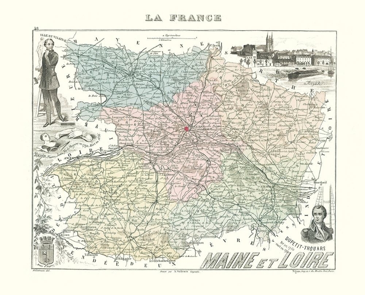 Picture of MAINE ET LOIRE REGION FRANCE - MIGEON 1869