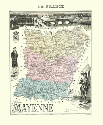 Picture of MAYENNE REGION FRANCE - MIGEON 1869