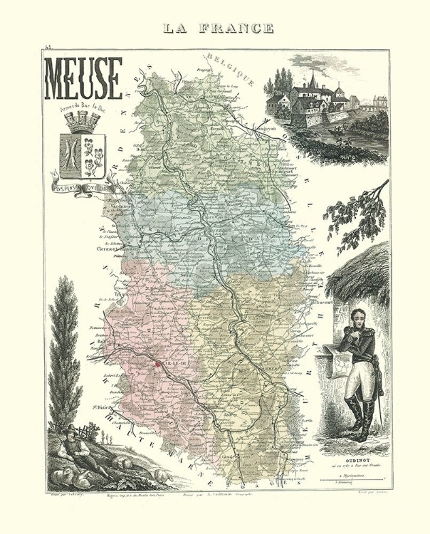 Picture of MEUSE REGION FRANCE - MIGEON 1869