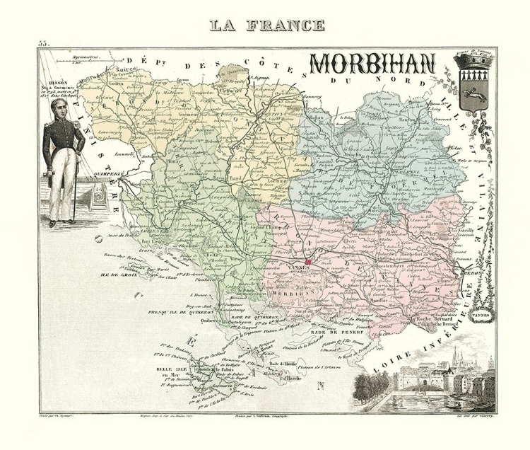 Picture of MORBIHAN REGION FRANCE - MIGEON 1869