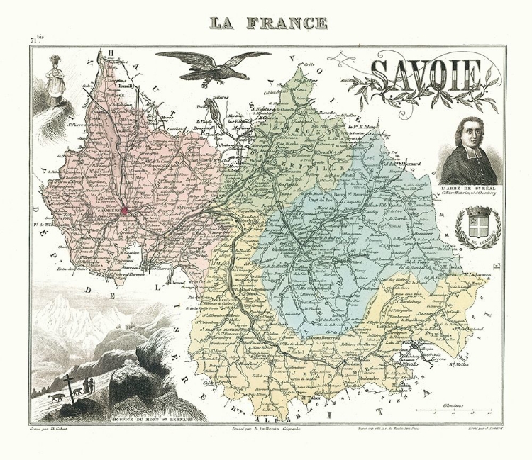 Picture of SAVOIE DEPARTMENT FRANCE - MIGEON 1869