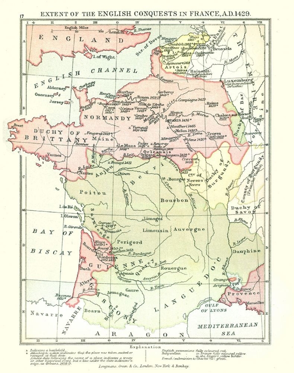 Picture of ENGLISH POSSESSIONS FRANCE 1429 FRANCE