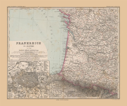 Picture of SOUTHWESTERN FRANCE - STIELER 1885