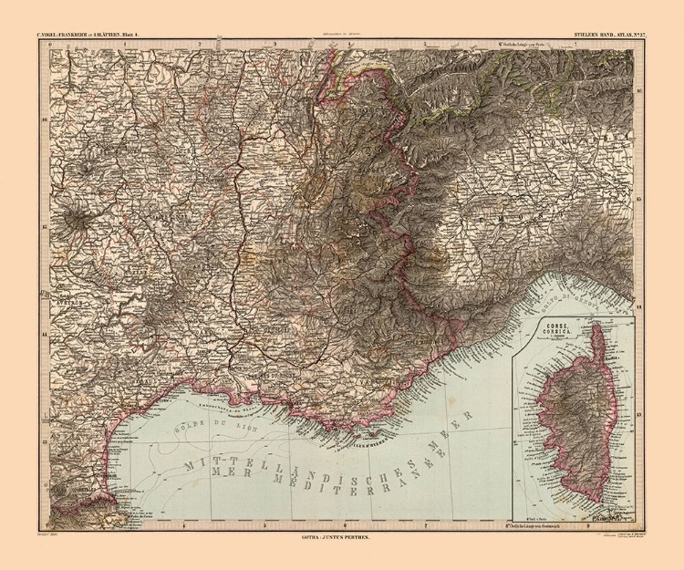 Picture of SOUTHEASTERN FRANCE - STIELER 1885