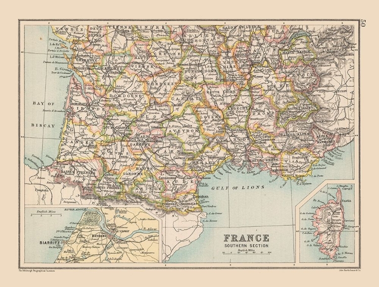 Picture of SOUTHERN FRANCE - BARTHOLOMEW 1892