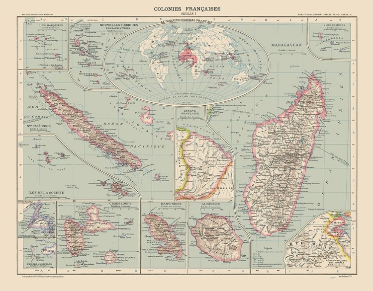 Picture of FRENCH COLONIES FRANCE - SCHRADER 1908