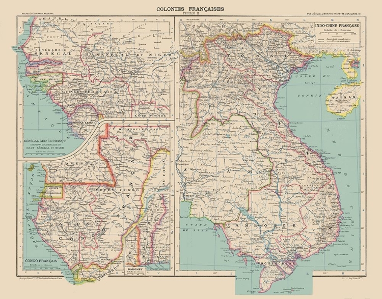 Picture of FRENCH COLONIES FRANCE - SCHRADER 1908