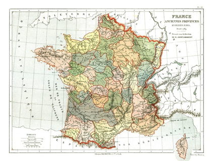 Picture of ANCIENT PROVINCES OF FRANCE - CORTAMBERT 1880