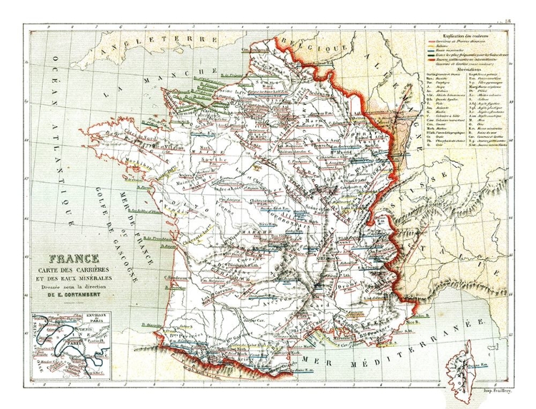 Picture of MINERAL ROUTS FRANCE - CORTAMBERT 1880