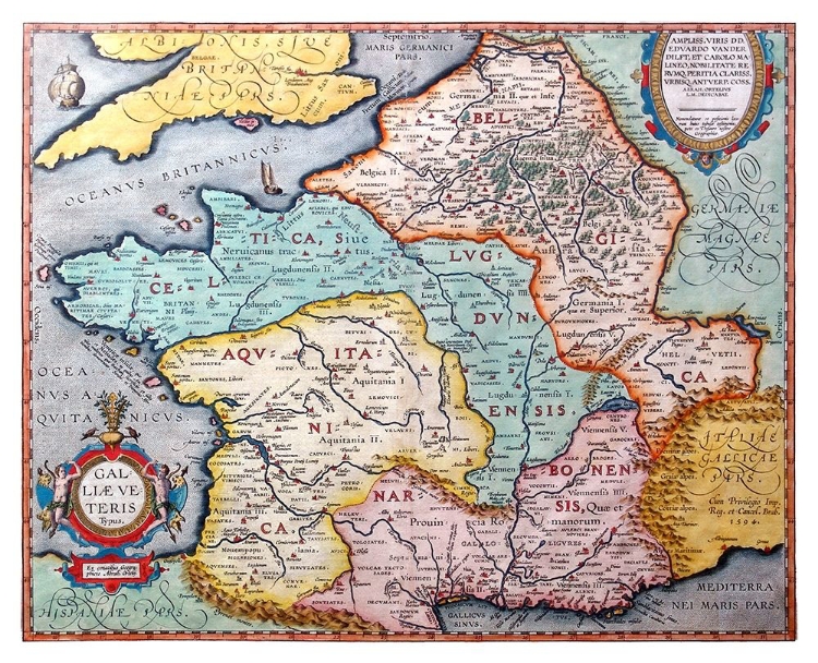 Picture of ANCIENT FRANCE - ORTELIUS 1570