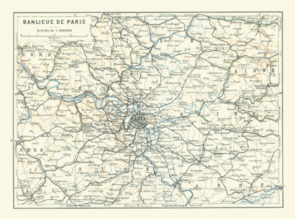 Picture of SUBURBS PARIS FRANCE - BAEDEKER 1911