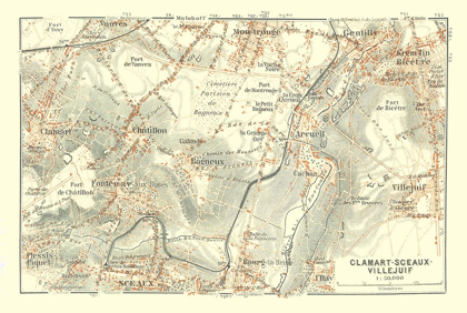 Picture of TOWN OF SCEAUX FRANCE - BAEDEKER 1911