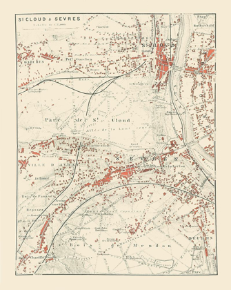 Picture of SAINT CLOUD SEVRES PARIS FRANCE - BAEDEKER 1911