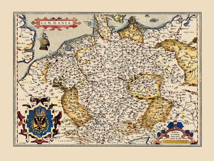 Picture of GERMANIA GERMANY - ORTELIUS 1587