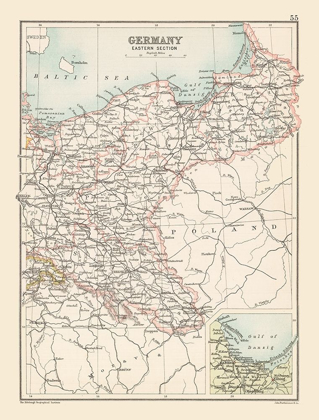 Picture of EASTERN GERMANY - BARTHOLOMEW 1892