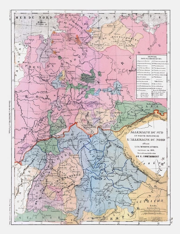 Picture of SOUTH GERMANY - CORTAMBERT 1880